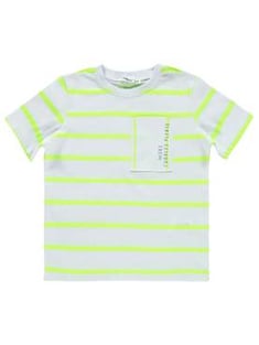 Boy's Striped Green T-shirt &amp; Shorts Set