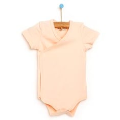 Baby's Short Sleeves Salmon Snapsuit