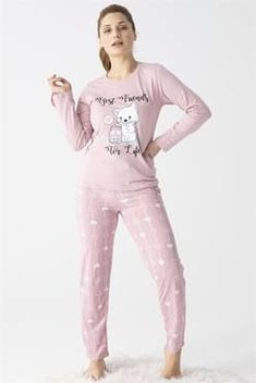 Women's Pocket Powder Rose Pajama Set