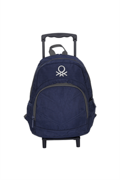 Kid's Navy Blue Crinkle School Bag