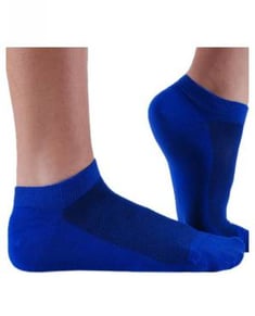 جوارب متوسطة بامبو قصيرة أزرق فاتح للجنسين