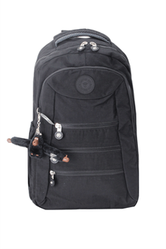 Unisex Black Crinkle Backpack