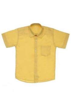 قميص أصفر بأكمام قصيرة ولادي