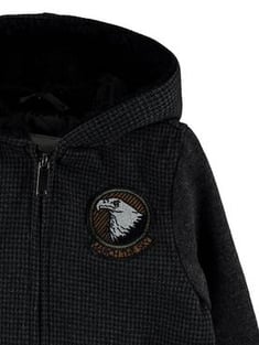 Boy's Hooded Anthracite Coat