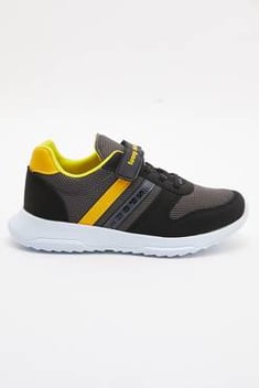 حذاء رياضة أصفر أسود أطفالي للجنسين