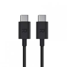 كيبل شحن  USB-C to USB-C بطول 1 متر من راف باور - أسود