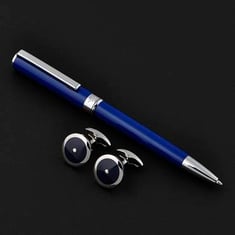 قلم وكبك نيتو ماراني أزرق وفضي