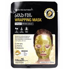 ماسك الوجه بالرقائق الذهبي لتنظيف البشرة من ام بيوتي 1 قطعة - MBeauty