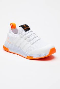 حذاء رياضة برتقالي أبيض أطفالي