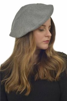 Women's Beret Model Grey Cap