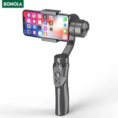 مثبت الهاتف الذكي بونولا قابلة للطي 3 محاور  Gimbal  Selfie عصا آيفون 12 11 X XS  و لسامسونج S21
