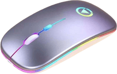 ماوس لاسلكي بلوتوث RGB قابل لإعادة الشحن Mause صامت مريح اضاءه  LED  لخلفية متوهجة مكتب الألعاب ماوس لأجهزة الكمبيوتر المحمول