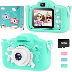 كاميرا للأطفال لألعاب الفتيات- هدية عيد ميلاد الفتيات ، كاميرا ألعاب اللون الوردية لـ 3 4 5 6 7 8 سنوات- كاميرا سيلفي كاميرا مضادة للانحدار 20.0 ميجابكسل كاميرا فيديو + SD 32GB