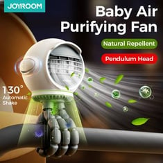 Joyroom Folding USB Fan for Baby Stroller Robot Shape Shakeable Head Small Fan Portable Handheld Table Fan for Children Outdoor