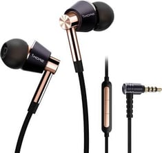 1MORE Triple Driver In-Ear Earphones Hi-Res Headphones with MEMS Microphones، Bass Driven Sound، In-Line Remote، High Fidelity for Smartphones / PC / Tablet - ذهبي