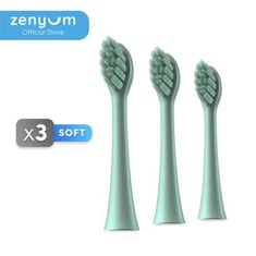 Zenyum Sonic Electric Frustbrush Pastel Green Delling Heads - Pack of 3