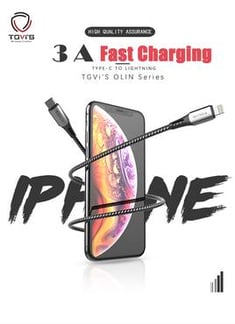 TGVIS  3A fast charging  OLIN Series  type-c to Lightning  Data Cable  3A fast charging