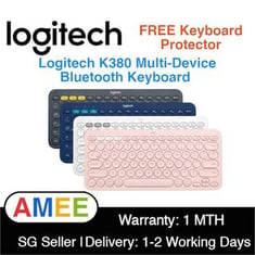 Logitech K380 لوحة مفاتيح Bluetooth متعددة الأجهزة للكمبيوتر الشخصي والدفاتر والهواتف والأجهزة اللوحية