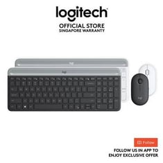 Logitech MK470 لوحة مفاتيح لاسلكية سليم وسرد الماوس الحد الأدنى - EBL
