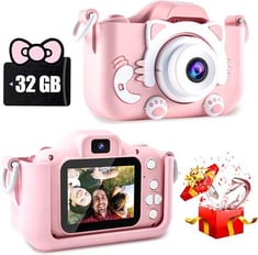 كاميرا رقمية للأطفال للطفل مع الفيديو Cimelr Kids لـ 3 4 5 6 7 8 9 10 11 12 سنة أولاد/فتيات ، هدايا عيد ميلاد للأطفال ، كاميرا شخصية للأطفال ، بطاقة 32 جيجابايت SD