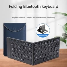 لوحة مفاتيح مستديرة بلوتوث قابلة للطي FVZD1 كمبيوتر لوحي محمول محمول يعمل بالبلوتوث لوحة مفاتيح قابلة للطي