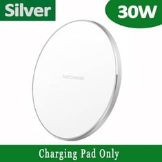 FDGAO 30W الشاحن اللاسلكي USB C Fast Charging Pad Charge Charge QI QC 3.0 for iPhone 14 13 12 11 XS XR X 8 Samsung S22 S21 S20