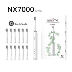 NANDME ELECTRAL FURTHRUSH ULTRASONIC NX7000 IPX7 مقاومة للماء فرشاة الأسنان الذكية 365 يومًا