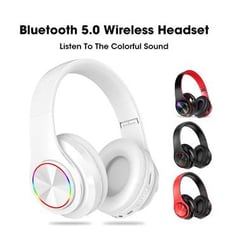 【البيع الساخن】 B39 سماعة الرأس اللاسلكية Bluetooth 5.0 سماعات الرأس ملونة LED LED Super Bass Stereo Noise Mame.