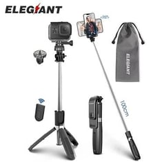 ELEGIANT EGS-01 Selfie Stick حامل ثلاثي القوائم للهاتف الذكي حامل دوران 360 درجة مكياج البث المباشر لكاميرا GoPro Telescopic