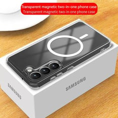 مناسب لهاتف Samsung S23 بشفط مغناطيسي جراب هاتف محمول شفاف Galaxy s23ultra magsafe غطاء واقي شفاف