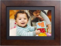 ببساطة Smart Home PhotoShare 8 "Wifi Digital Picture Frame ، أرسل صورًا من الهاتف إلى الإطارات ، 8 جيجابايت ، يحمل 5000 صورة ، وشاشة تعمل باللمس عالية الدقة ، وإطار خشب أسود ، وإعداد سهل