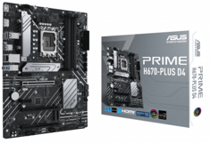 ASUS Prime Intel H670 (LGA 1700) ATX motherboard with 8 power stages, PCIe 4.0 slots, three M.2 slots, Realtek 2.5Gb Ethernet, Thunderbolt 4 header support, DisplayPort, HDMI, Aura Sync