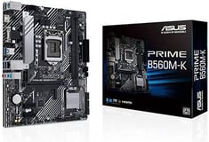 ASUS Prime Intel B560 (LGA 1200) mATX motherboard with PCIe 4.0, two M.2 slots, 8 power stages, Intel 1 Gb Ethernet, HDMI, D-Sub, rear USB 3.2 Gen 1, TPM header,RGB header