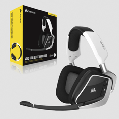 سماعة قيمنق كورسير Corsair VOID RGB ELITE Wireless Premium Gaming Headset — White