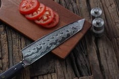 سكين طولها ٨ انش من الفولاذ الذمشقي 