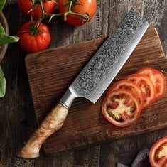سكين نكاري 67 طبقة من الفولاذ الدمشقي