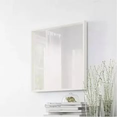 مرآة أبيض ‎65x65 سم‏