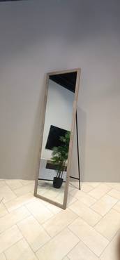 مرآة أرضية قائمة من أرومال- 40x2x150 سم-خشبي غامق