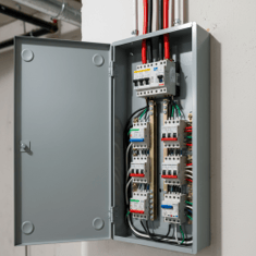 Distribution panels and circuit breakers
