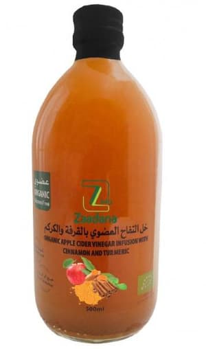 خل التفاح بالقرفة والكركم 500 ملم عضوي