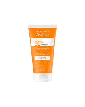 كريم واقي شمس أفين +SPF 50 خالٍ من العطر لحماية البشرة الحساسة - 50 مل