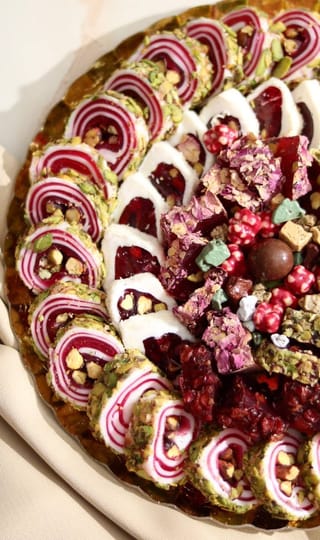 Turkish Halkom with nuts
