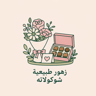 شوكلاته و زهور طبيعية