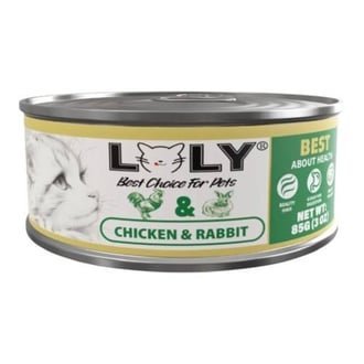 لولي كات طعام رطب معلبات بالدجاج والارانب للقطط 85g
