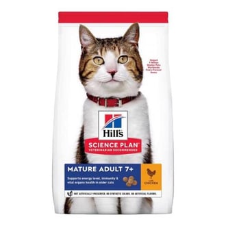 طعام جاف للقطط فوق عمر +7 سنوات من Hill’s