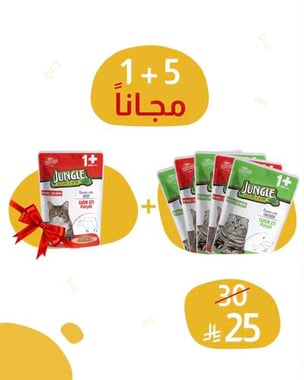 خمس ظروف جنغل + واحد ظرف مجاناً 