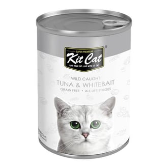 كت كات طعام رطب معلبات للقطط بالتونا و سمك المحيط الابيض 400g