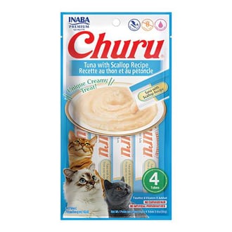 تشورو مكافآت كريمية بالتونا والمحار للقطط 14g x 4