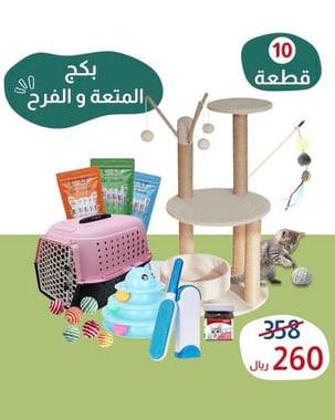 بكج الـ( 10 ) قطعة للمتعة و الفرح للقطط