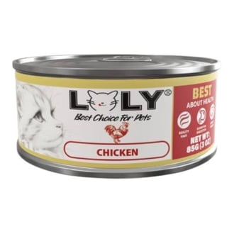 لولي كات طعام رطب معلبات بالدجاج للقطط 85g